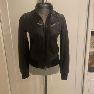 Mackage leather bomber